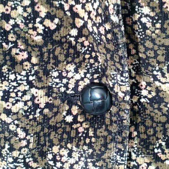 Gap Vintage Y2K Corduroy Blazer Jacket Women 8 Medium Suit Coat Brown Black Work - Picture 12 of 16